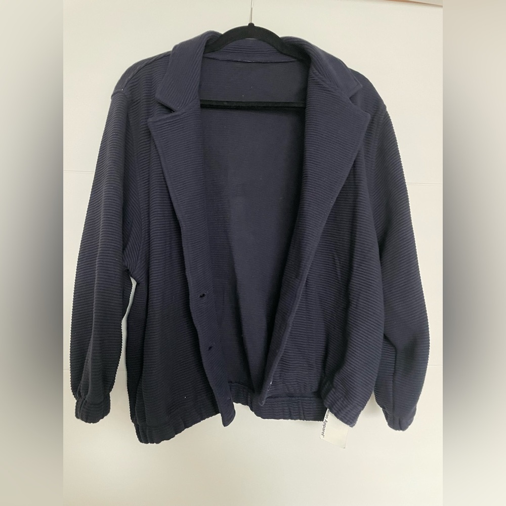 American Apparel Cotton Rib Navy Blue Blazer Jacket (NWT OSFA)